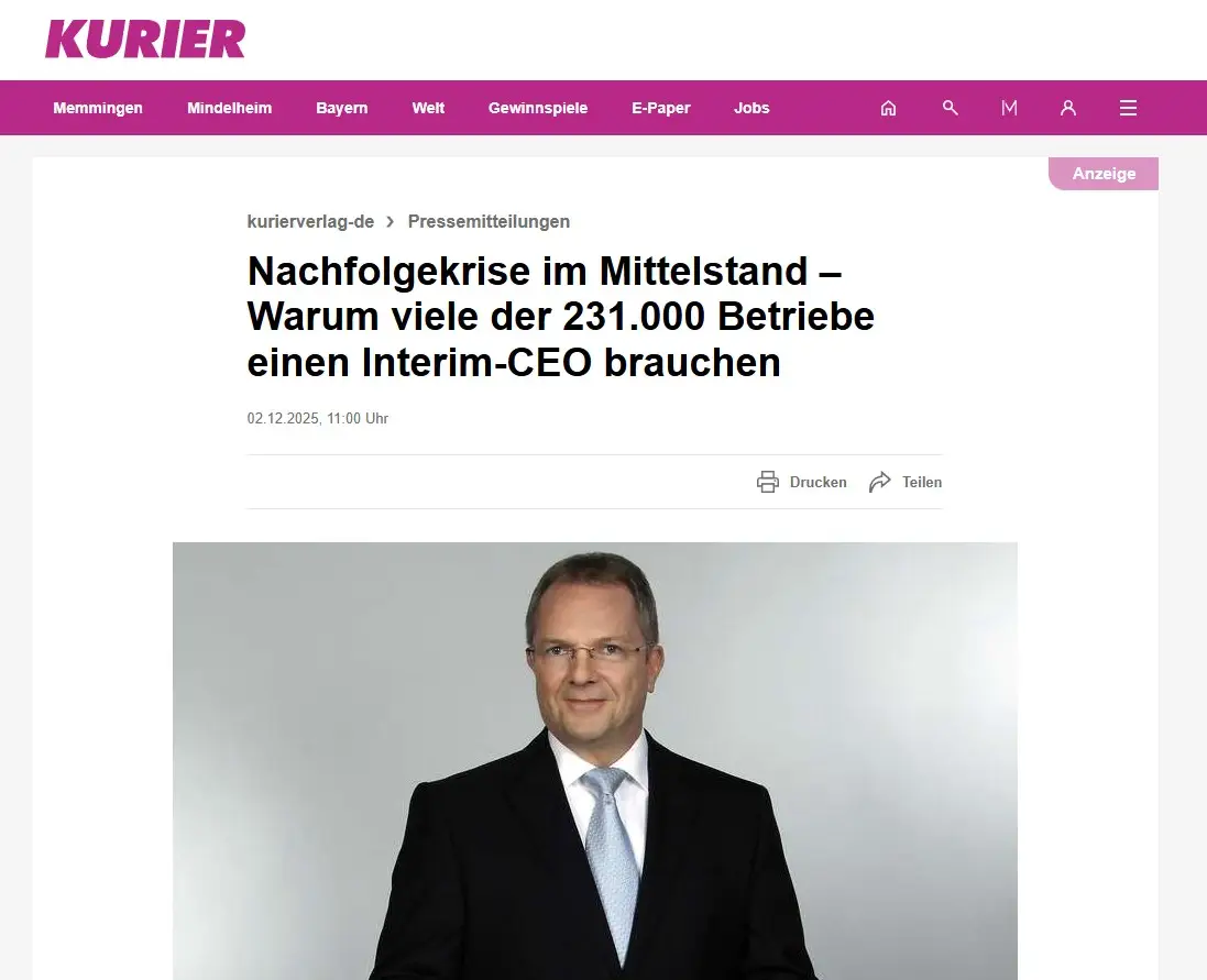 Nachfolgekrise im Mittelstand